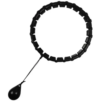 Hula Hop de masaj ENERO FIT cu greutăți, 115 cm, negru Hula Hop de masaj ENERO FIT cu greutăți, 115 cm, negru