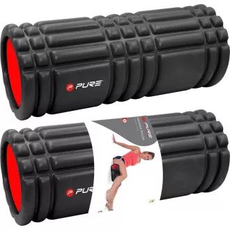 Rolă de masaj fitness PURE 2 IMPROVE 33x15 cm, Neagră