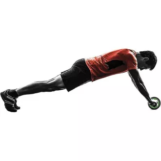Roată de fitness RX-156 cu tampon, verde