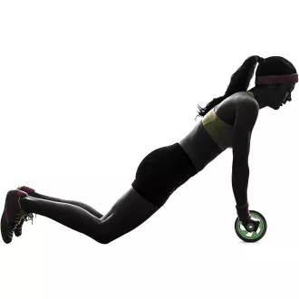 Roată de fitness RX-156 cu tampon, verde