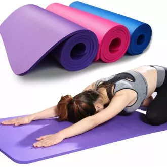 Covoraș de exerciții - YOGA PREMIUM 185x61x1,2 cm, roșu