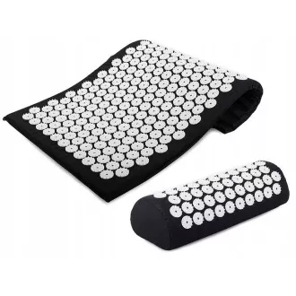 Covoraș de exerciții Acupressure PREMIUM cu pernă 67x42x2 cm, negru Covoraș de exerciții Acupressure PREMIUM cu pernă 67x42x2 cm, negru