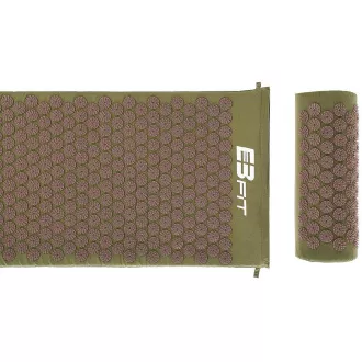 Covoraș de exerciții Acupressure PREMIUM cu pernă 67x42x2 cm, kaki camuflaj