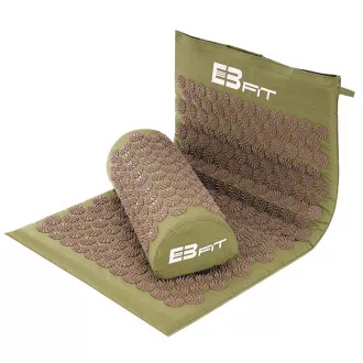 Covoraș de exerciții Acupressure PREMIUM cu pernă 67x42x2 cm, kaki camuflaj