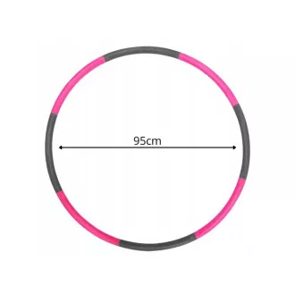Hula Hop 95 cm, roz-gri