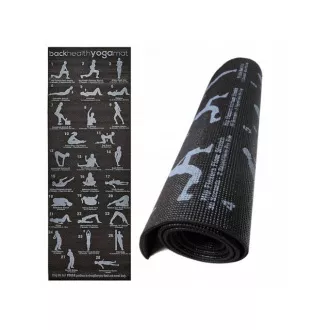 Covoraș de yoga NEGRU, 61x173x0,6 cm