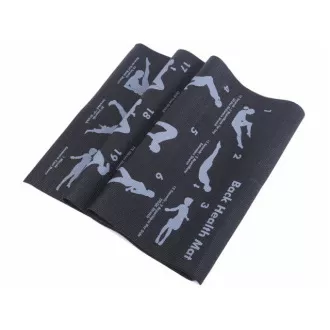 Covoraș de yoga NEGRU, 61x173x0,6 cm