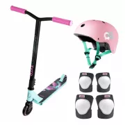 Set avantajos de freestyle cu protecții MOVINO TYRO MINT-PINK