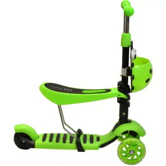 Trotinetă pentru copii 2în1 BERUŠKA cu roți cu LED-uri, verde Trotinetă pentru copii 2în1 BERUŠKA cu roți cu LED-uri, verde