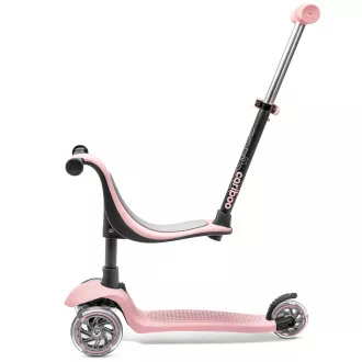 Trotinetă cu trei roți Cariboo Twist 3in1 cu roți cu LED-uri, roz Trotinetă cu trei roți Cariboo Twist 3in1 cu roți cu LED-uri, roz