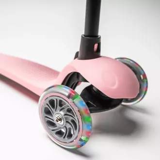 Trotinetă cu trei roți Cariboo Twist 3in1 cu roți cu LED-uri, roz Trotinetă cu trei roți Cariboo Twist 3in1 cu roți cu LED-uri, roz