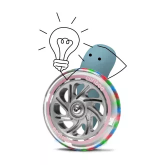 Trotinetă cu trei roți Cariboo Twist 3in1 cu roți cu LED-uri, roz Trotinetă cu trei roți Cariboo Twist 3in1 cu roți cu LED-uri, roz