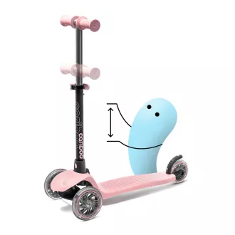 Trotinetă cu trei roți Cariboo Twist 3in1 cu roți cu LED-uri, roz Trotinetă cu trei roți Cariboo Twist 3in1 cu roți cu LED-uri, roz