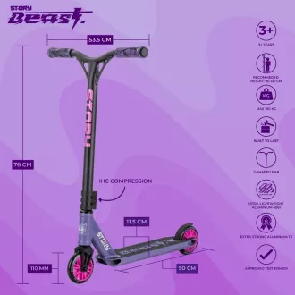 Trotinetă Freestyle Story Beast Lavandă