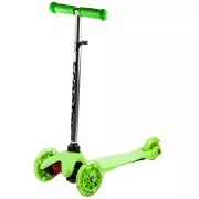MINI SCOOTER trotinetă cu trei roți cu roți strălucitoare, verde