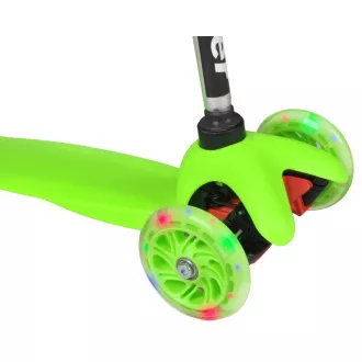 MINI SCOOTER trotinetă cu trei roți cu roți strălucitoare, verde
