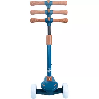 Trotineta cu trei roti pentru copii Story Mini Friends cu roti trotinete LED, albastra