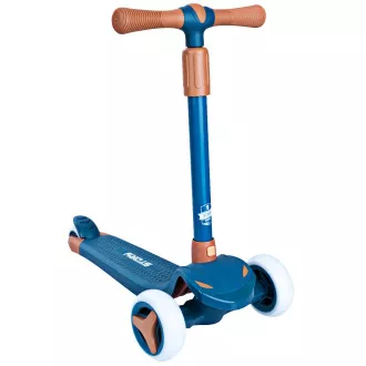 Trotineta cu trei roti pentru copii Story Mini Friends cu roti trotinete LED, albastra