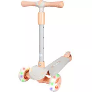 Trotineta cu trei roti pentru copii Story Mini Friends cu roti trotinete LED, alb