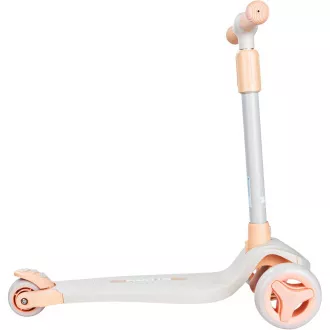 Trotineta cu trei roti pentru copii Story Mini Friends cu roti trotinete LED, alb