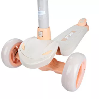 Trotineta cu trei roti pentru copii Story Mini Friends cu roti trotinete LED, alb