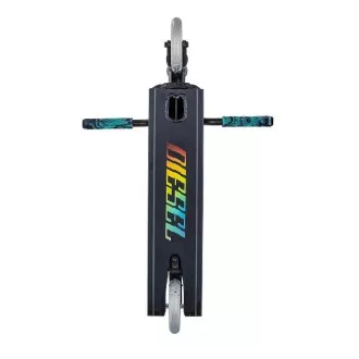 Trotinetă freestyle NKD Diesel Stunt, Negru-curcubeu
