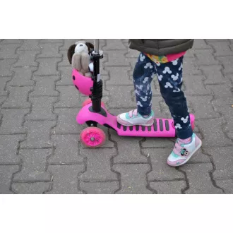 Trotinetă pentru copii 3in1 BERUŠKA cu roți cu LED-uri, roz Trotinetă pentru copii 3in1 BERUŠKA cu roți cu LED-uri, roz