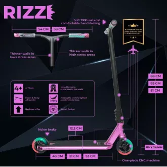 Trotineta freestyle NKD Rizz Stunt, violet