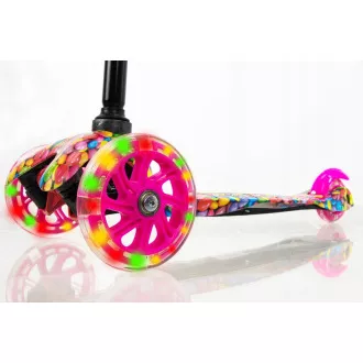 MINI SCOOTER scuter cu trei roți cu roți strălucitoare, BONBON