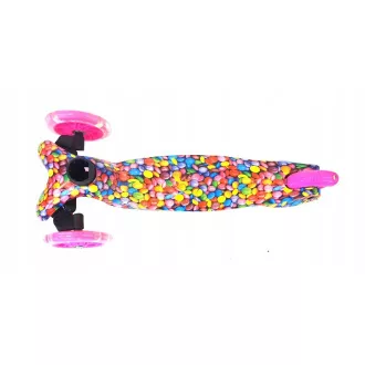 MINI SCOOTER scuter cu trei roți cu roți strălucitoare, BONBON