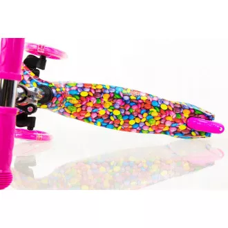 MINI SCOOTER scuter cu trei roți cu roți strălucitoare, BONBON