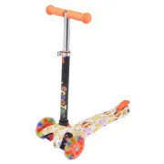MINI SCOOTER cu trei roți cu roți luminoase, EMOJI - Despachetat