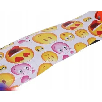 MINI SCOOTER cu trei roți cu roți luminoase, EMOJI - Despachetat
