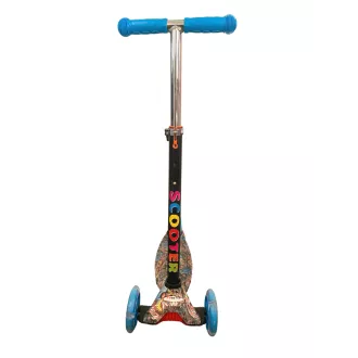 Trotinetă cu trei roți MAXI SCOOTER cu roți luminoase, BLUE DRAGON