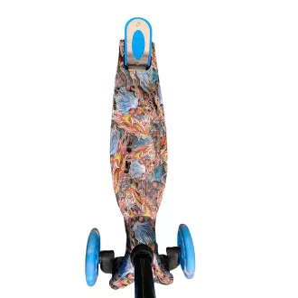 Trotinetă cu trei roți MAXI SCOOTER cu roți luminoase, BLUE DRAGON