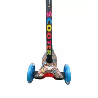 Trotinetă cu trei roți MAXI SCOOTER cu roți luminoase, BLUE DRAGON