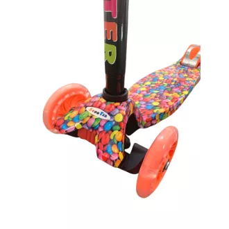 Scuter cu trei roți MAXI SCOOTER cu roți luminoase, BONBON sau
