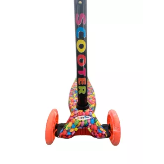Scuter cu trei roți MAXI SCOOTER cu roți luminoase, BONBON sau