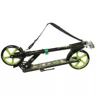 Trotinetă PB SKULL 2023 cu suport, 200mm, negru-verde