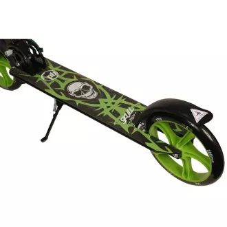 Trotinetă PB SKULL 2023 cu suport, 200mm, negru-verde