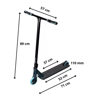 Freestyle scuter MOVINO Stunt SLAVE, albastru deschis