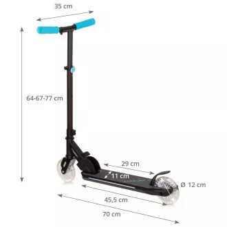 MOVINO COSMO 2 scuter pliabil cu roți LED 120 mm