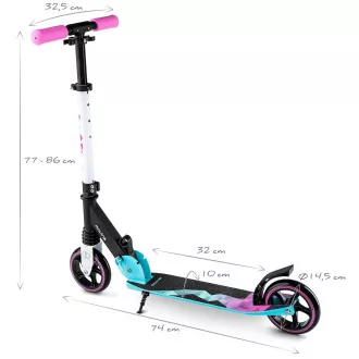 Scuter de oraș pliabil MOVINO VIBE - MINT-PINK Scuter de oraș pliabil MOVINO VIBE - MINT-PINK