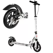 Trotinetă pliabilă ENERO ULTRA SPEED cu frână pe disc, 200mm, alb
