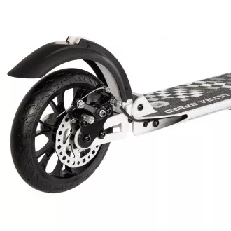Trotinetă pliabilă ENERO ULTRA SPEED cu frână pe disc, 200mm, alb