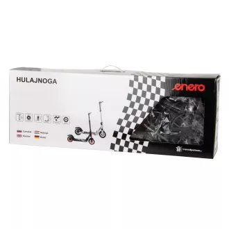 Trotinetă pliabilă ENERO ULTRA SPEED cu frână pe disc, 200mm, alb