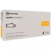 SANTEX POWDERED - Mănuși de corp din latex pudrat, 100 buc, L