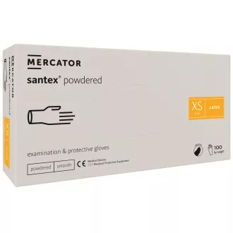 SANTEX POWDERED - Mănuși de corp din latex pudrat, 100 buc, L