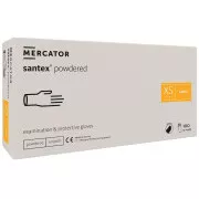SANTEX POWDERED - Mănuși de corp din latex pudrat, 100 buc, M