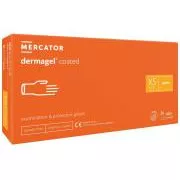 DERMAGEL COATED - Mănuși de corp fără pudră din latex, polimer strat interior, 100 buc, L